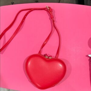 Red heart shaped purse